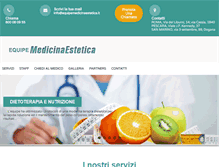 Tablet Screenshot of equipemedicinaestetica.it